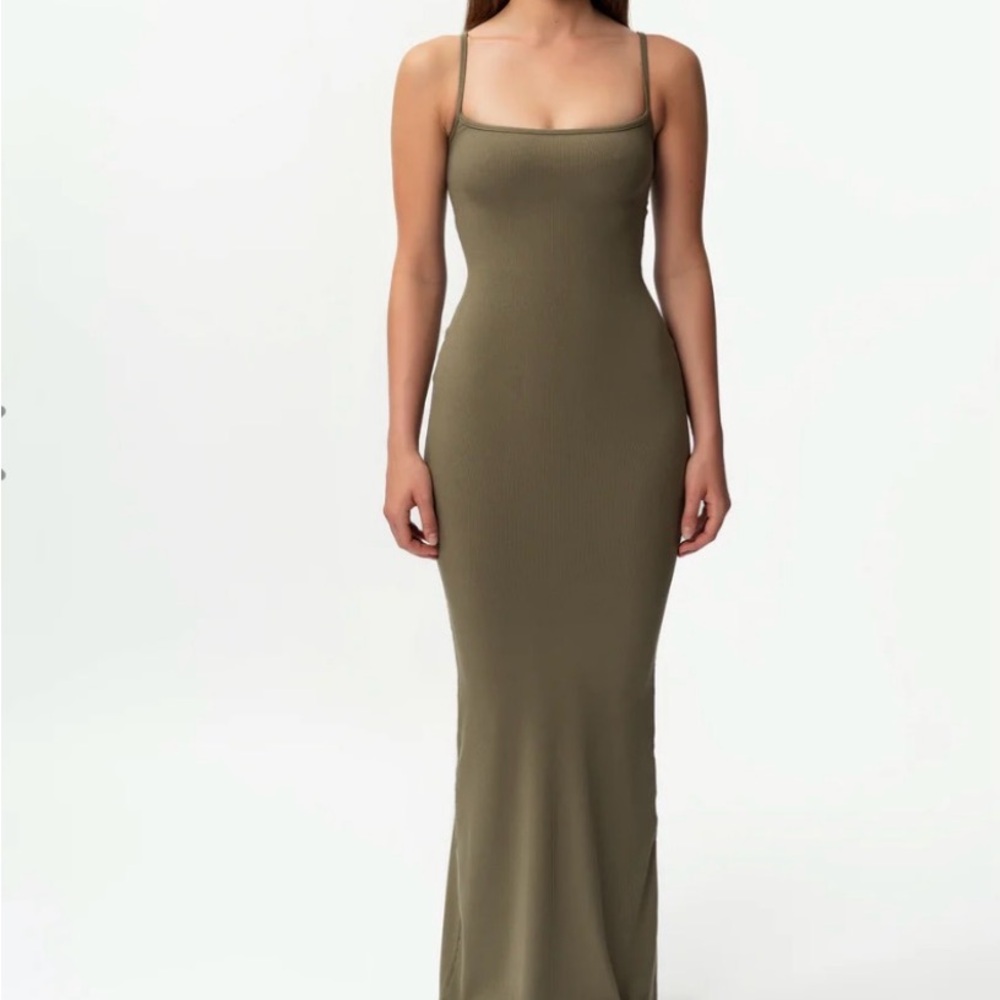 SKIMS Olive Maxi Dress